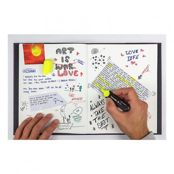 Pastel Fosforlu Kalem Jop ( Pastel Pembe - Somon - Vanilya ) 3 Adet Schneider Jop Pastel İşaret Kalemi 3 Adet - 6