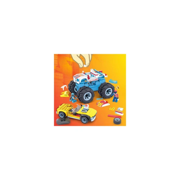 Mega Construx Hot Wheels Monster İkili Yarış Paketi - Resim 5
