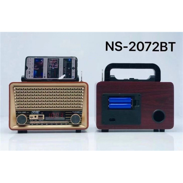 NS-2072BT Fm Radyo Taşınabilir Hoparlör