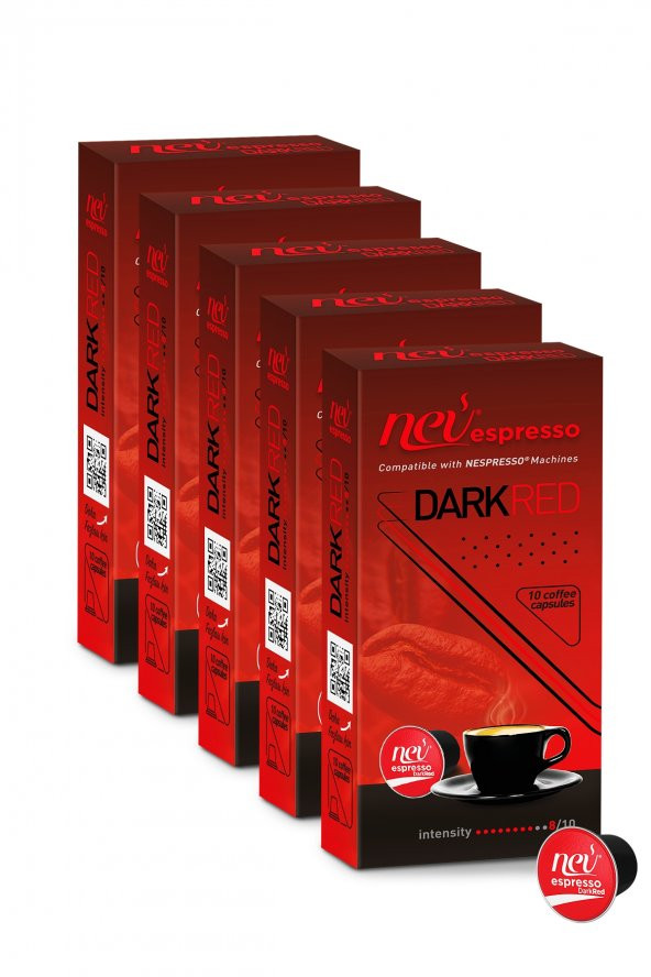 Nev Kahve DarkRed Kapsül Kahve 5x10 5 Kutu