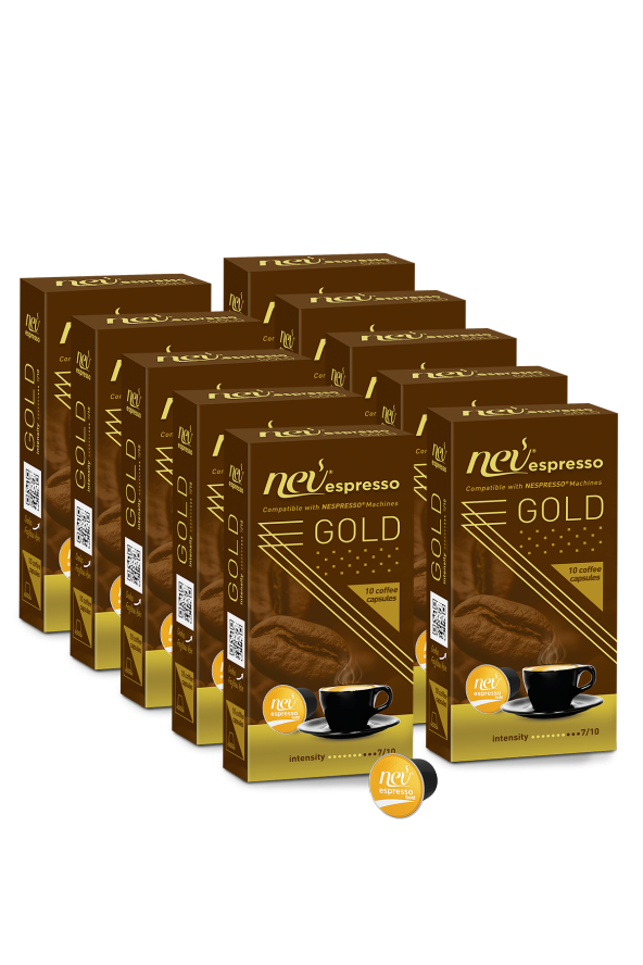 Nev Kahve Gold Kapsül Kahve 10x10 10 Kutu