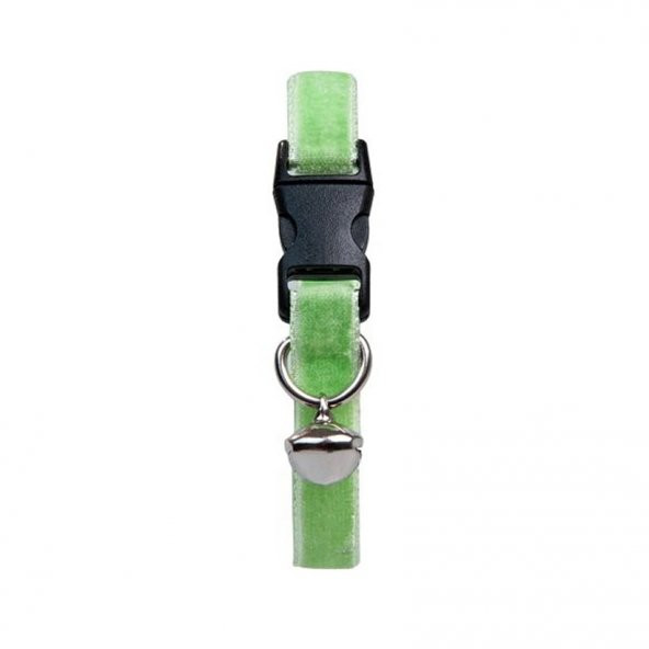 Dalis Kadife Zilli Kedi Tasması 22-30 cm Yeşil - 2