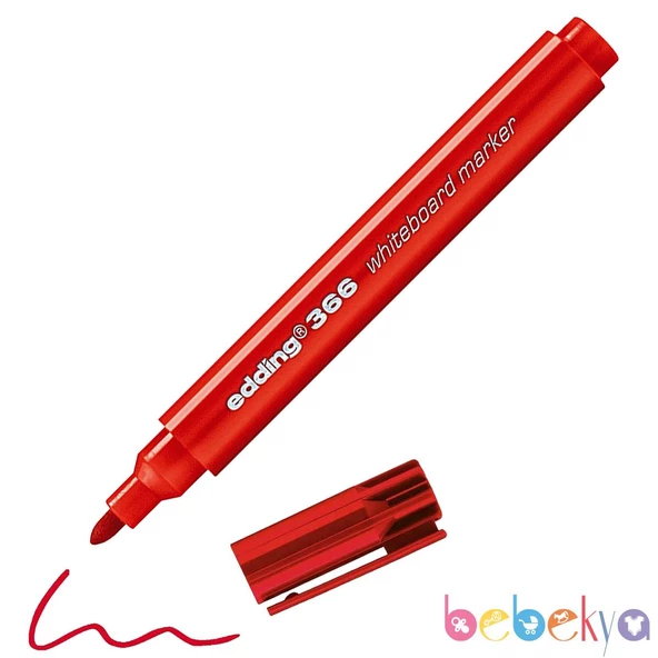 Edding KÜÇÜK CEP BOY Silinebilir Beyaz Tahta Kalemi Edding 366 KIRMIZI Flipchart Kalemi Sunum Kalemi