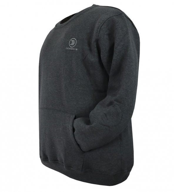 Erkek Büyük Beden Battal Boy Sweatshirt Kanguru Cep 3 İplik - 6