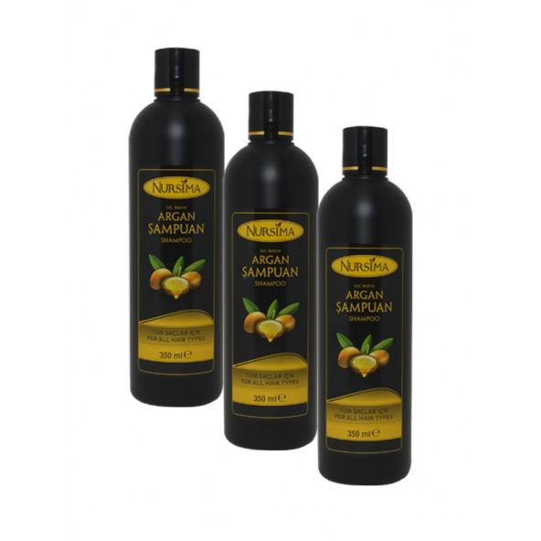 Bitki Özlü Argan Şampuanı 350 ml, 3' li