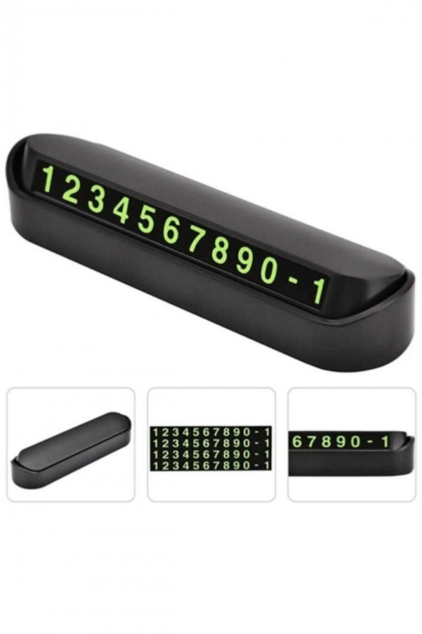Araç İçi Park Telefon Numarası Fosforlu Numaratör Oto Cam Kartı Açılır Kapanır Numaratör