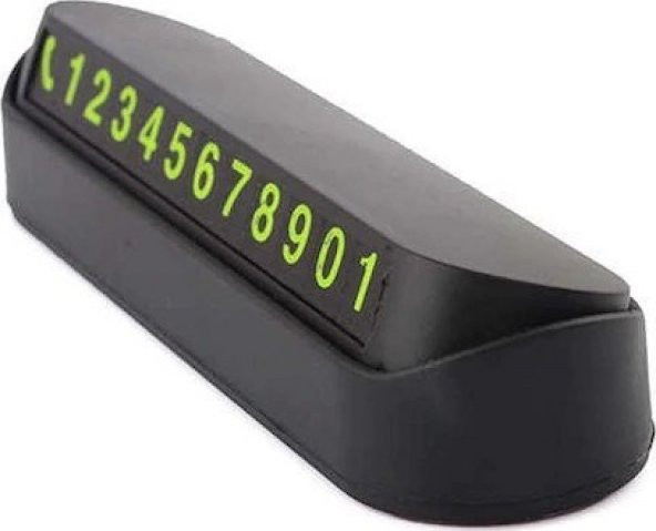 Araç İçi Park Telefon Numarası Fosforlu Numaratör Oto Cam Kartı Açılır Kapanır Numaratör - 3
