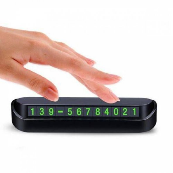 Araç İçi Park Telefon Numarası Fosforlu Numaratör Oto Cam Kartı Açılır Kapanır Numaratör - 8