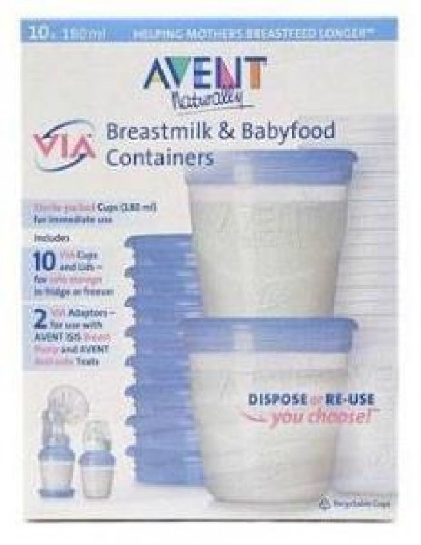 Avent Via Anne Sütü Kaplari (10 Adet) (8710103701330) - 2