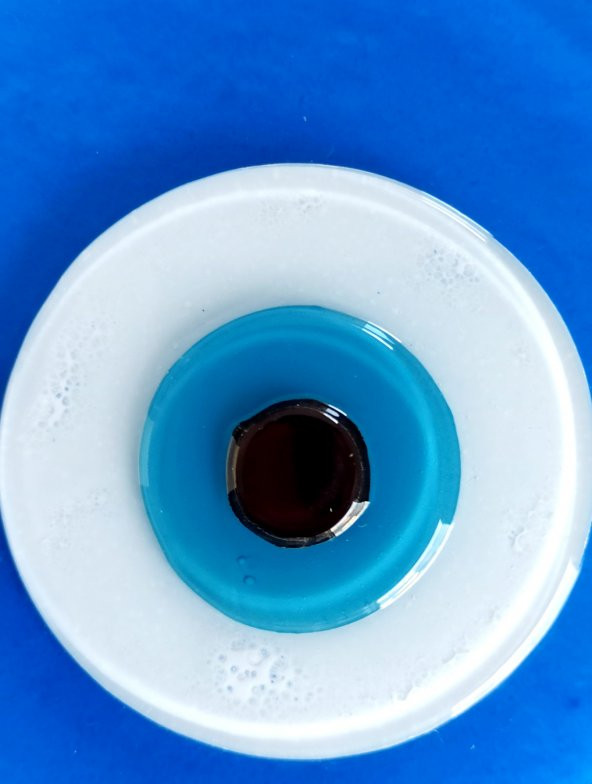 Mavi Renk Damla Model Nazar Boncuklu El Yapımı Cam Duvar Süsü Hediyelik Dekor - Resim 3