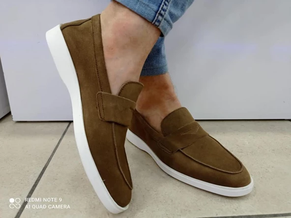 Hakiki Deri Süet  Erkek Günlük Ayakkabı Loafer Ayakkabı - 2