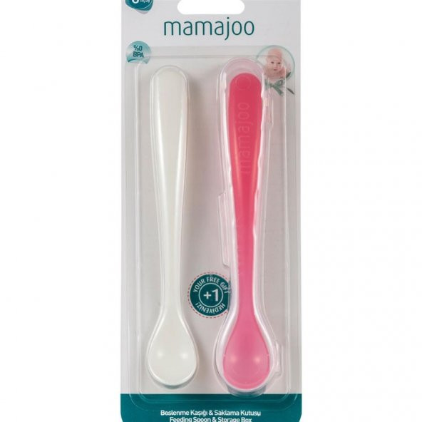 Mamajoo 2´li Beslenme Kaşığı & Saklama Kutusu / Pembe - 4
