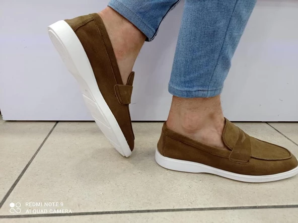 Hakiki Deri Süet  Erkek Günlük Ayakkabı Loafer Ayakkabı - 8