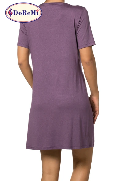 Doremi Kısa Kollu Güpürlü Gecelik - Resim 9