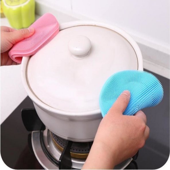 Platinum 100 Alanda Kullanım Silikon Ped 2 Adet Bulaşık Süngeri Tükenmeyen Bulaşık Süngeri - 3