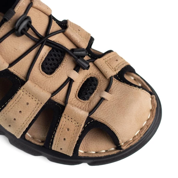 PEPİTA 4870 BURNU KAPALI YUMUŞAK DERİ ERKEK SANDALET - 9