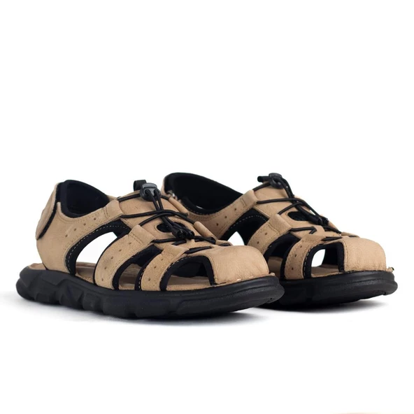 PEPİTA 4870 BURNU KAPALI YUMUŞAK DERİ ERKEK SANDALET - 6