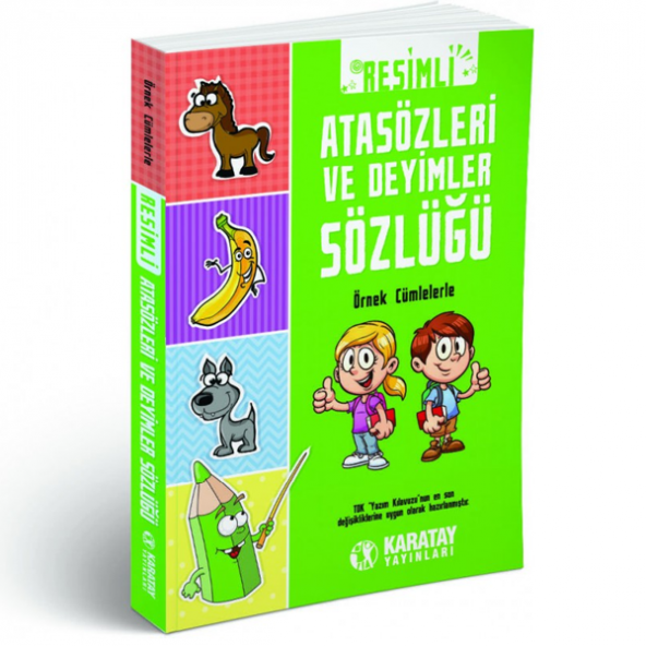4E Sözlük Resimli Atasözleri Ve Deyimler Sözlüğü Karton Kapak Karatay Yayınevi - 2