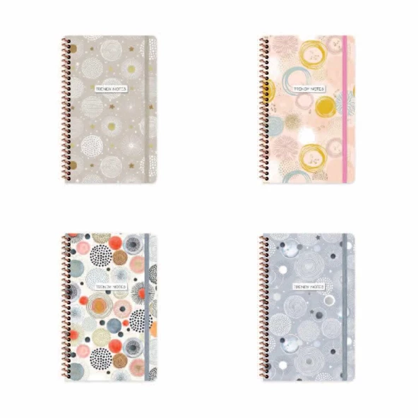 Keskin Color 13x21cm Düz Defter Trendy Notes Beads