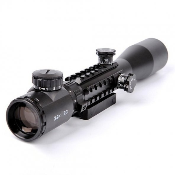 3-9x32 Zoomlu Av Tüfeği Dürbünü Çift Işık Kaynaklı Kızaklı - Resim 2