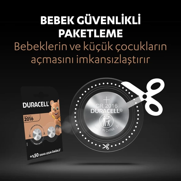 Duracell Özel 2016 Lityum Düğme Pil 3V 2’li paket - 4