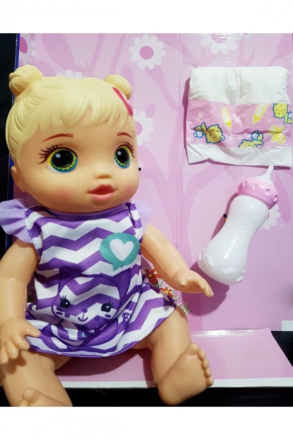 Baby Ayşe Altını Islatan Bebek Oyuncak Bebek Türkçe Konuşan Biberonlu Oyuncak Et Bebek - 3
