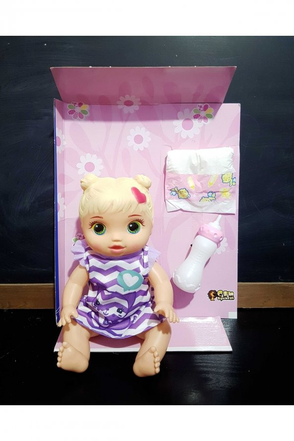 Baby Ayşe Altını Islatan Bebek Oyuncak Bebek Türkçe Konuşan Biberonlu Oyuncak Et Bebek - 4