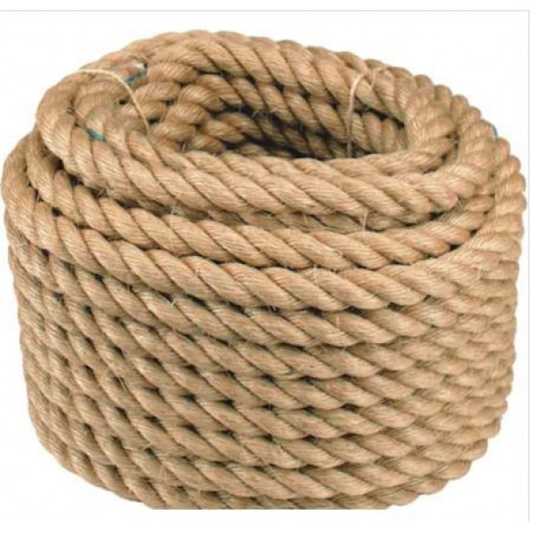 Filamanda 120 CM Dekoratif Halat 20 Mm Jüt Halat Kendir Urgan Halat Ip