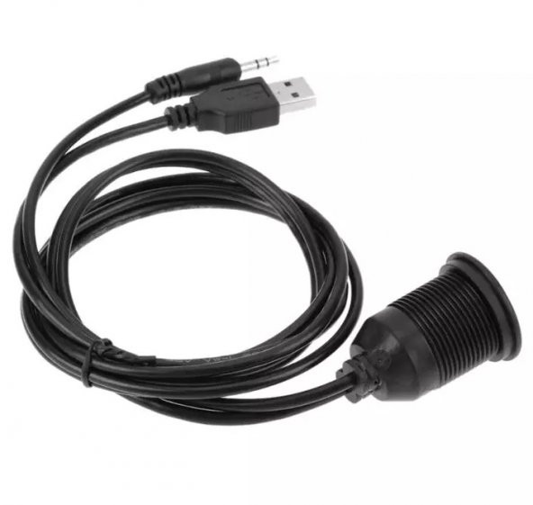 Usb ve Aux Uzatma Kablosu Şase Portlu - 2