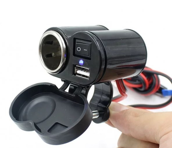 Motosiklet Çakmaklık/USB Şarj Soketi 12V Su Geçirmez