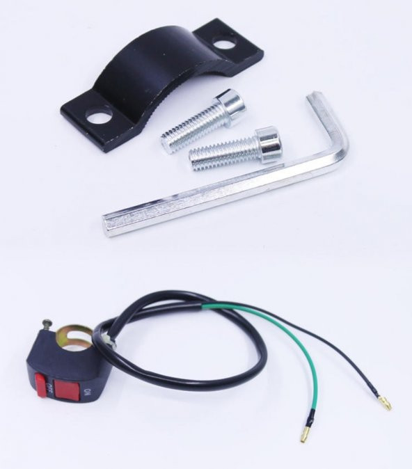 U7 Motosiklet Sis Farı Mercekli Büyük Kafesli Sarı Angel Işıklı Led (2 Adet Led  1 Anahtar) - 3