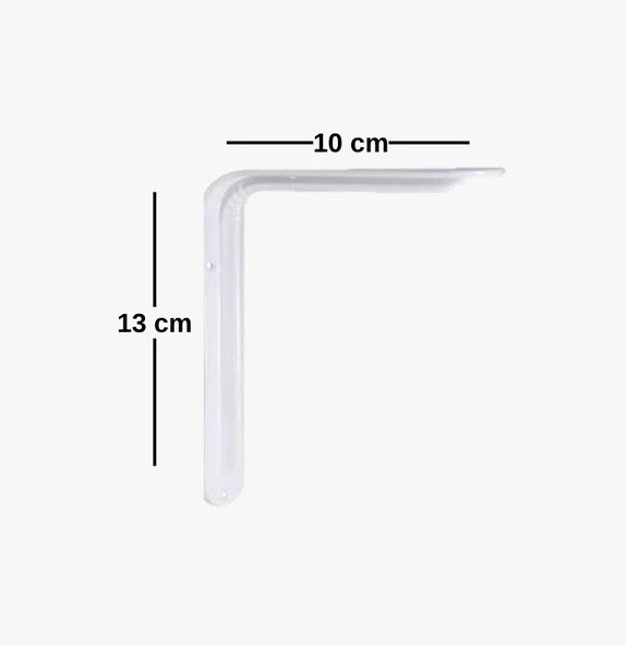 12 Adet Raf Altı Ayağı L Konsol Tüm Boyutlar - Raf Altı Kol  12x19 cm - 6