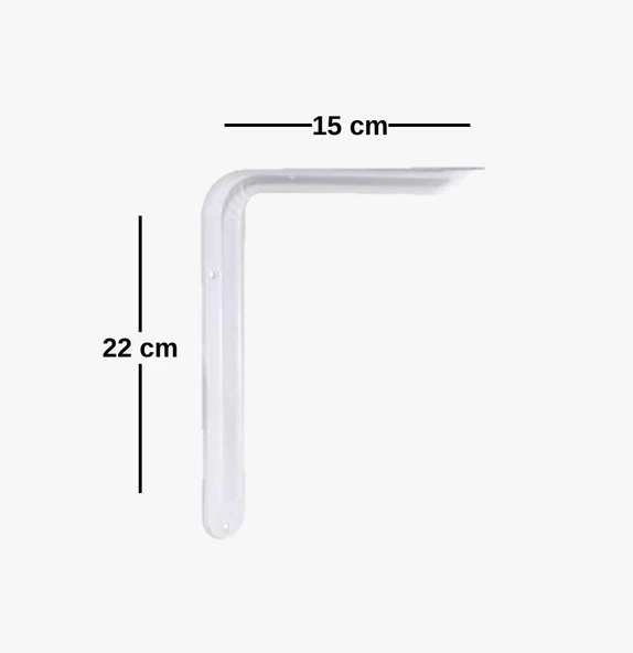 12 Adet Raf Altı Ayağı L Konsol Tüm Boyutlar - Raf Altı Kol  10x13 cm - Resim 8