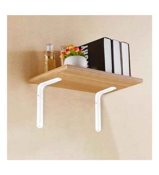 12 Adet Raf Altı Ayağı L Konsol Tüm Boyutlar - Raf Altı Kol  10x13 cm - Resim 2