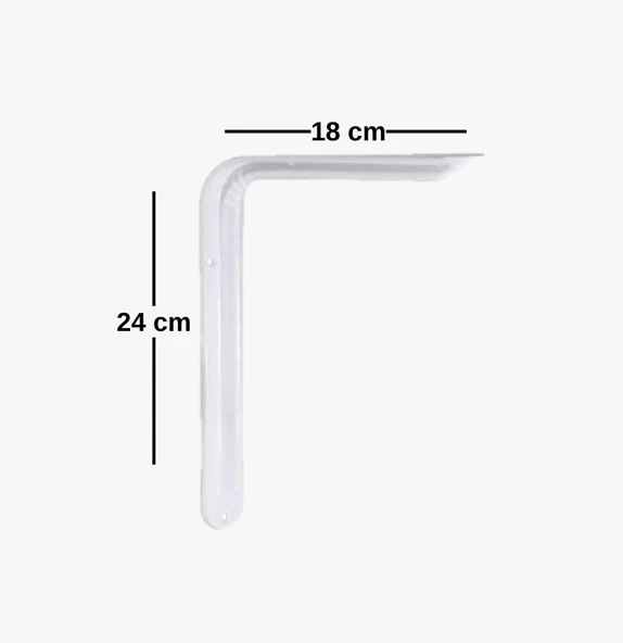 12 Adet Raf Altı Ayağı L Konsol Tüm Boyutlar - Raf Altı Kol  22x28 cm - 9