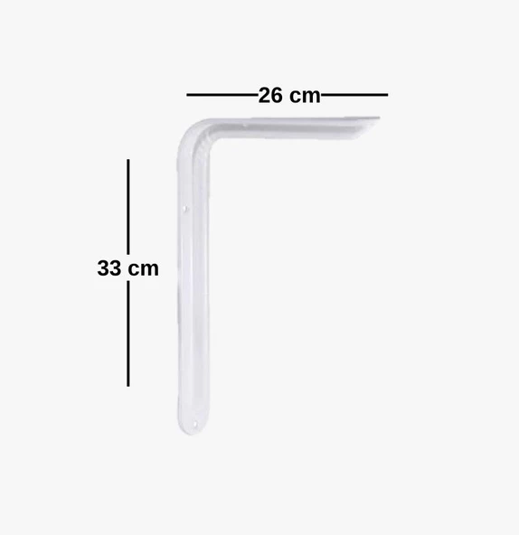 12 Adet Raf Altı Ayağı L Konsol Tüm Boyutlar - Raf Altı Kol  10x13 cm - Resim 11