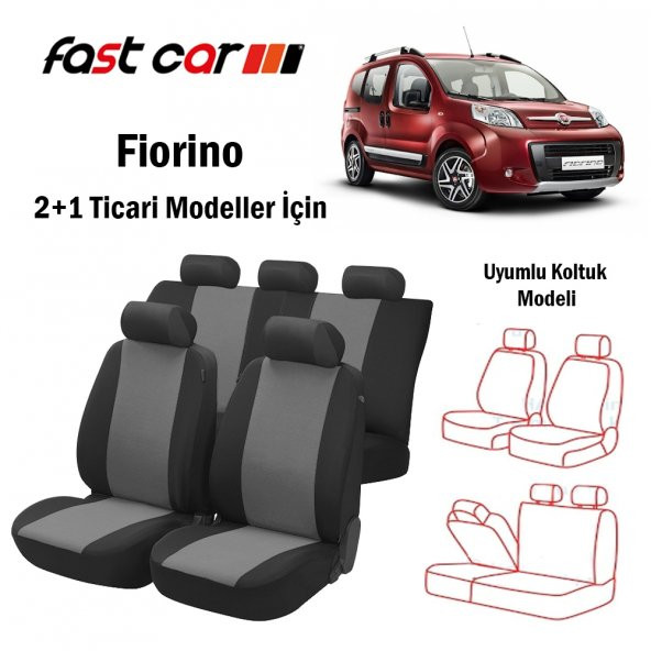 Fiorino Oto Koltuk Kılıfı Arka Koltuklar 2+1 Model - 2
