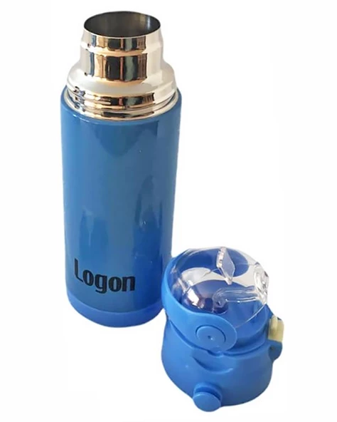 Logon Çelik Pipetli Matara Mavi 350 ml LGL340 - 3