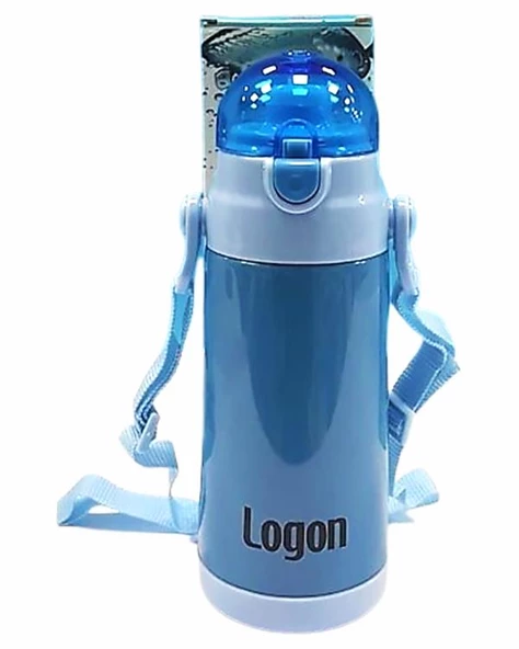 Logon Çelik Pipetli Matara Mavi 350 ml LGL340 - 2