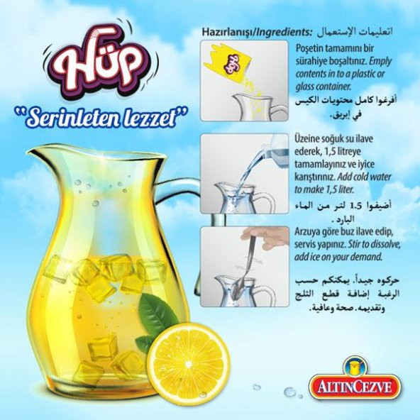 Altıncezve Hüp Limon Aromalı Toz İçecek 20 x 1500 ML - 4