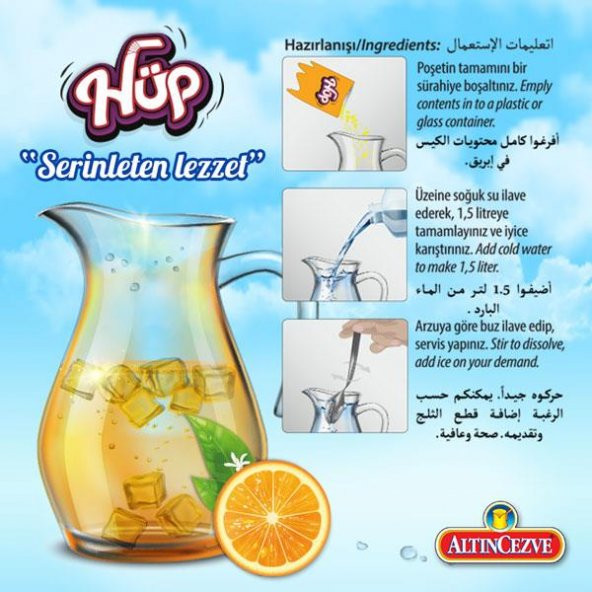 Altıncezve Hüp Portakal Aromalı Toz İçecek 20 x 1500 ML - 4