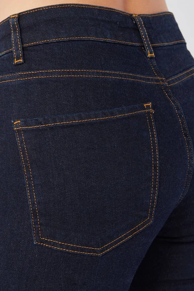 Kadın Rins İspanyol Paça Jean Pantolon - 7