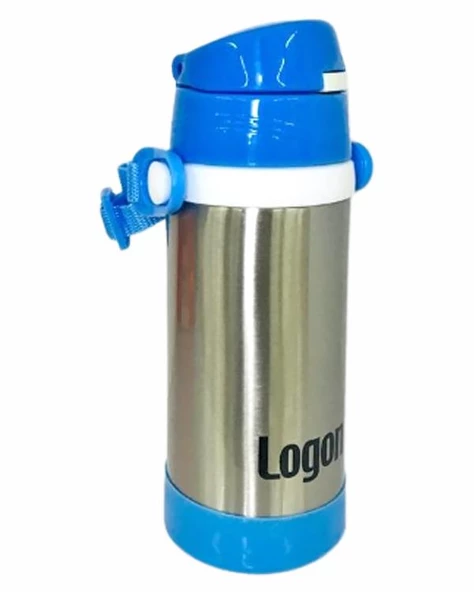 Logon Çelik Pipetli Matara Mavi 350 ml LGI015 - 2