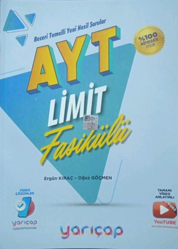 AYT Limit Fasikülleri Yarı Çap Yayınları