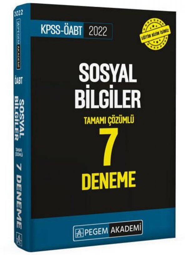Pegem Akademi Yayıncılık 2022 ÖABT Sosyal Bilgiler 7 Deneme