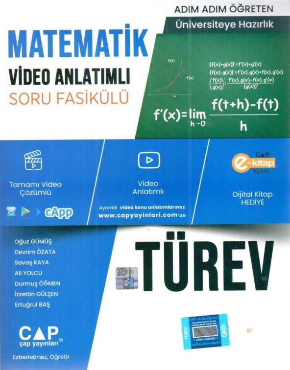 Matematik Türev Konu Anlatımlı Soru Bankası Çap Yayınları