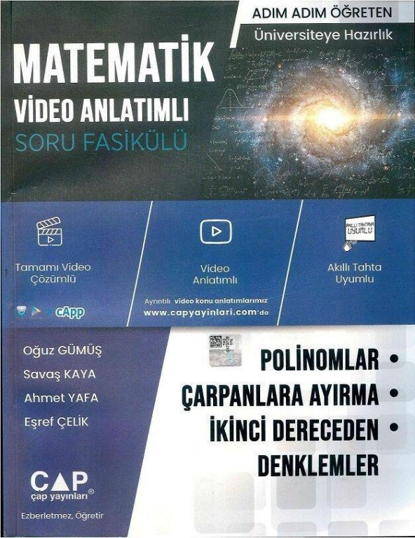 Polinomlar Çarpanlara Ayırma İkinci Dereceden Denklemler Çap Yayınları