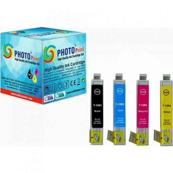 Photo Print T1291 4 Renk Muadil Kartuş Seti