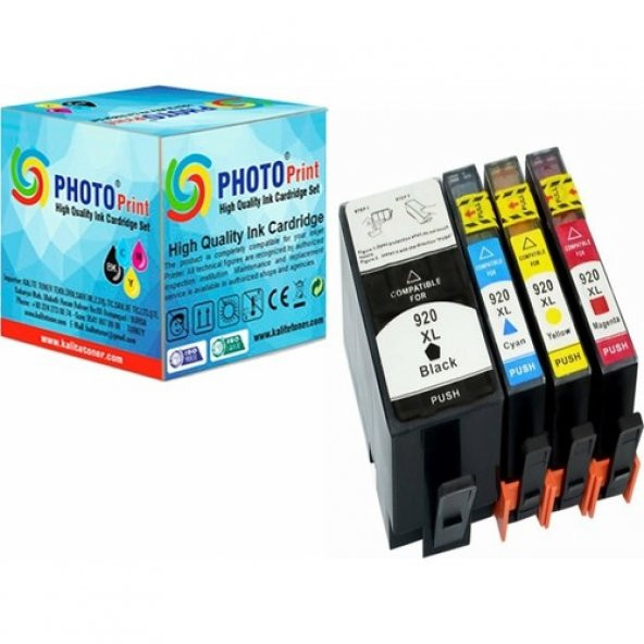 Photo Print Officejet 6000 Wireless Muadil Kartuş Takım / Hp 920XL