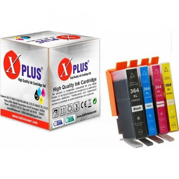 Xplus B109N Yazıcı Kartuş Set 4 Renk Takım Muadil Yüksek Kapasite 364XL